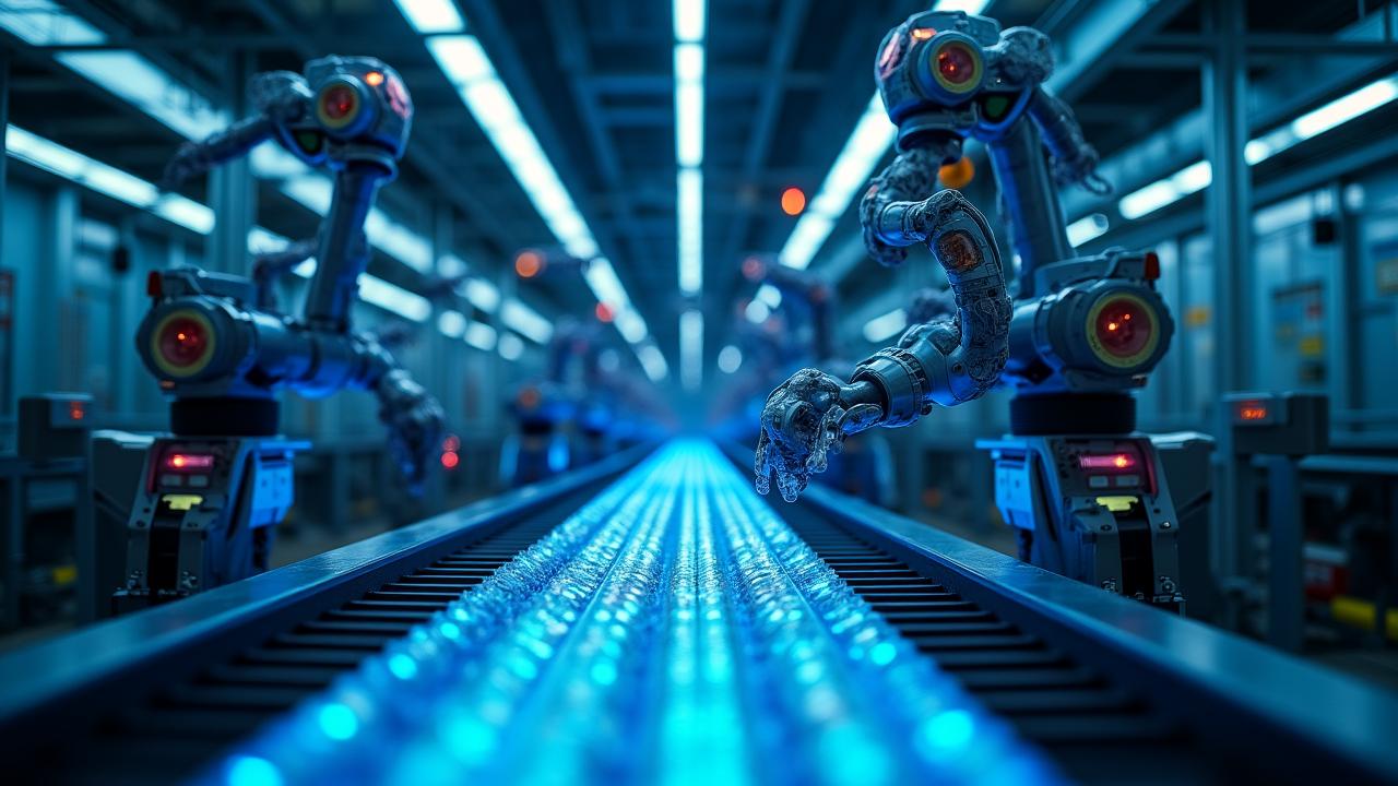 高度な自動化が進むスマートファクトリーの様子